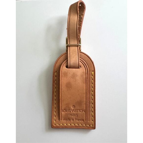 Authentic Louis Vuitton Vachetta Leather‎ Luggage Tag SN224 - Picture 1 of 4